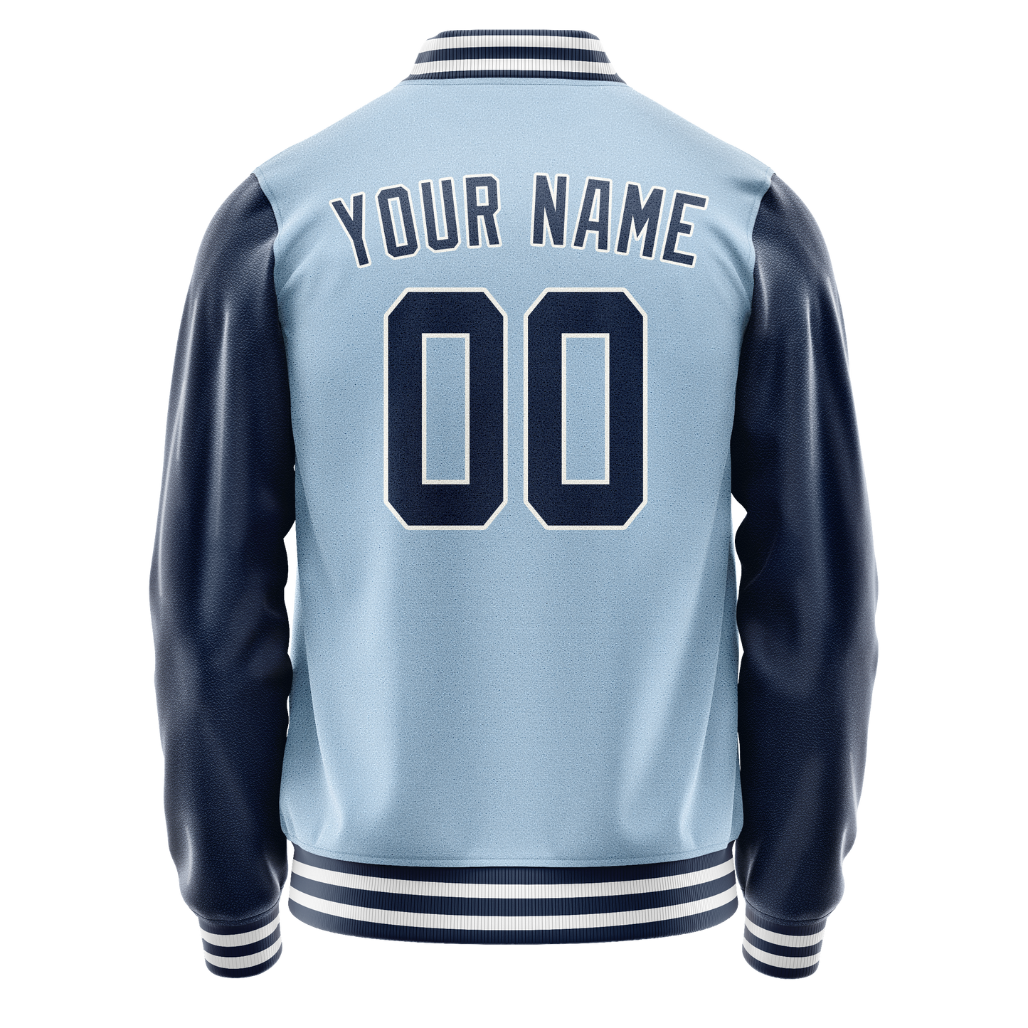 Custom Light-Blue Royal Solid Color Varsity Letterman Jacket