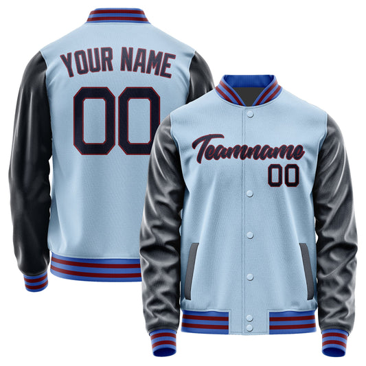 Custom Light Blue Navy Jacket JA0808110915B21511