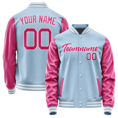 Custom Light Blue Pink Jacket JA0808130818B21813