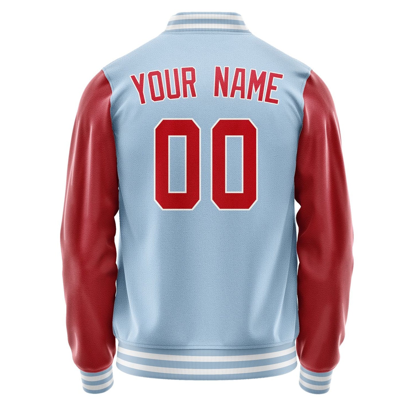 Custom Light Blue Red Jacket JA0808140818B31814