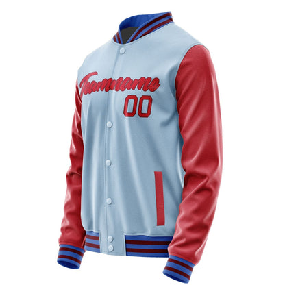 Custom Light Blue Red Jacket JA0808140915B21514