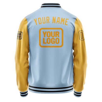 Custom Light Blue Yellow Jacket JA080819081717191917