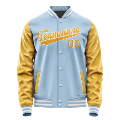 Custom Light Blue Yellow Jacket JA0808190818B31819