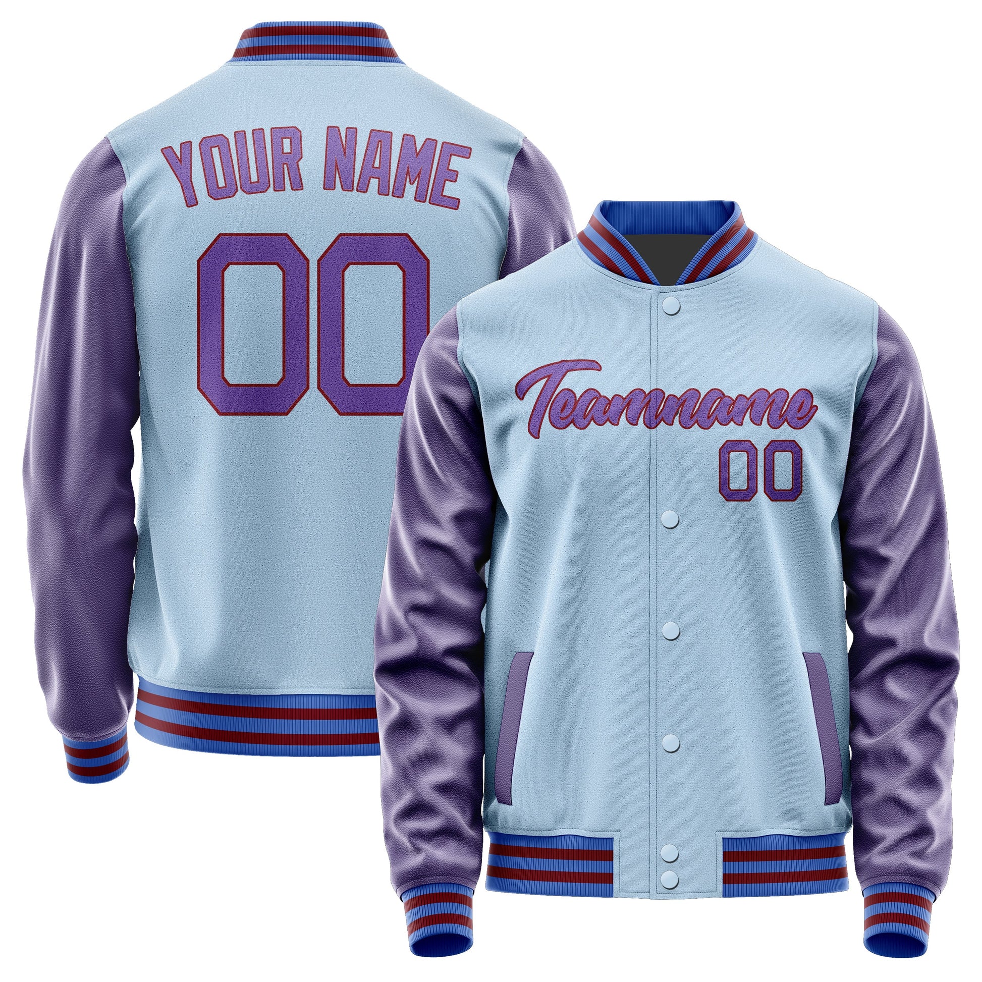 Custom Light Blue Light Purple Jacket JA0808230915B21523