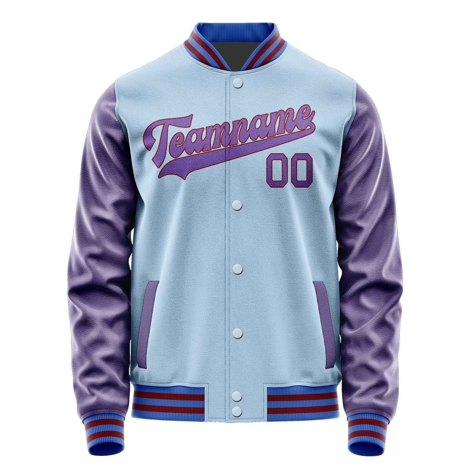 Custom Light Blue Light Purple Jacket JA0808230915B31523