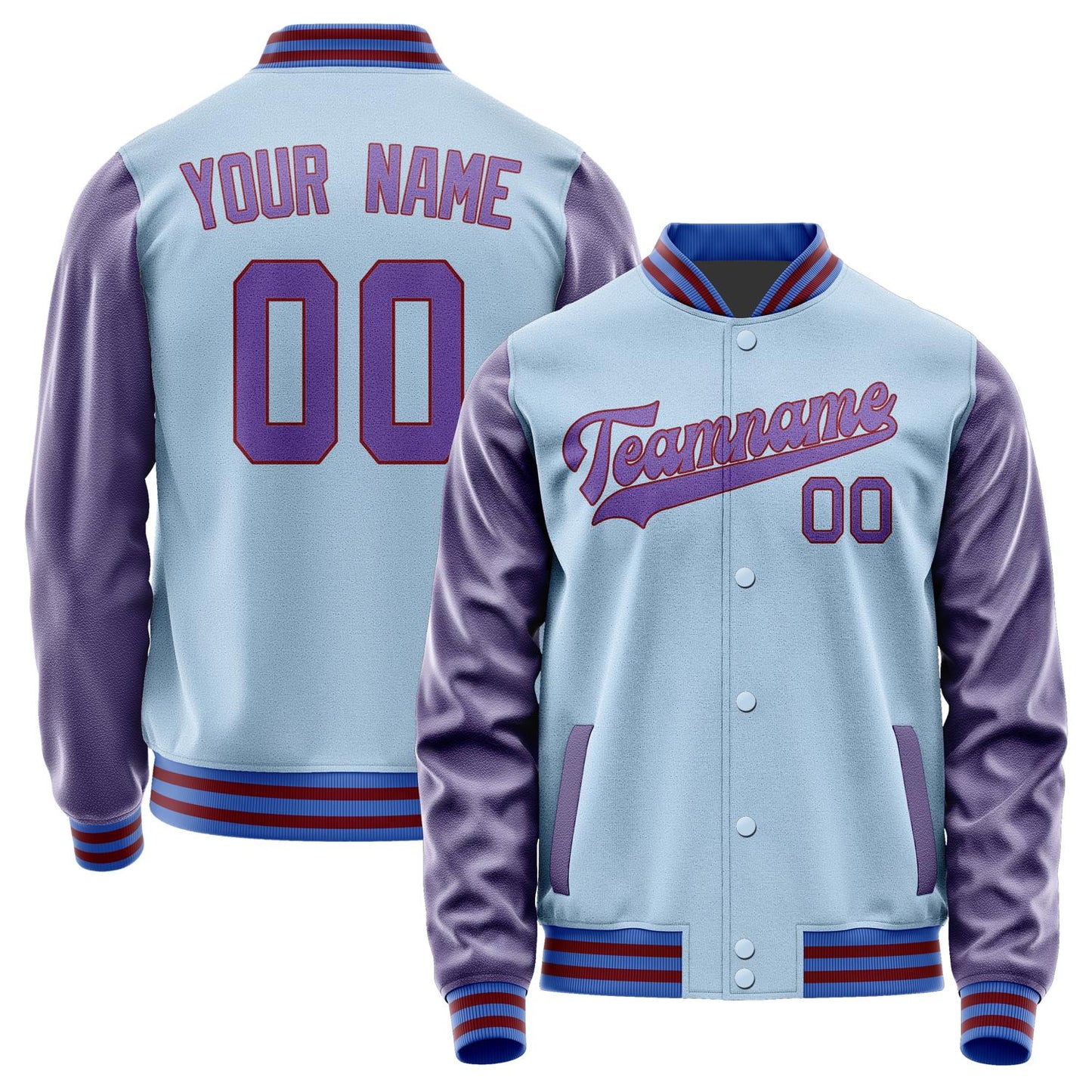 Custom Light Blue Light Purple Jacket JA0808230915B31523