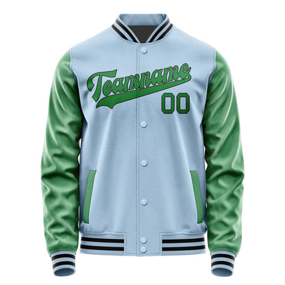 Custom Light Blue Emerald Green Jacket JA0808240817B31724
