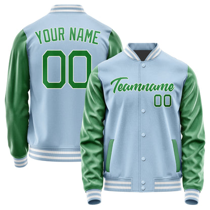 Custom Light Blue Emerald Green Jacket JA0808240818B21824