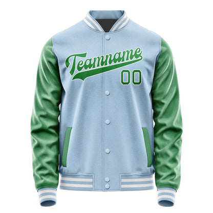 Custom Light Blue Emerald Green Jacket JA0808240818B31824