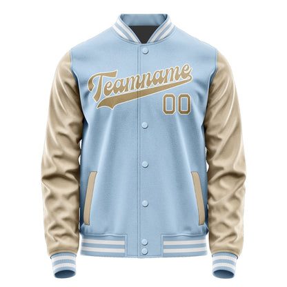 Custom Light Blue Light Khaki Jacket JA0808250818B31825