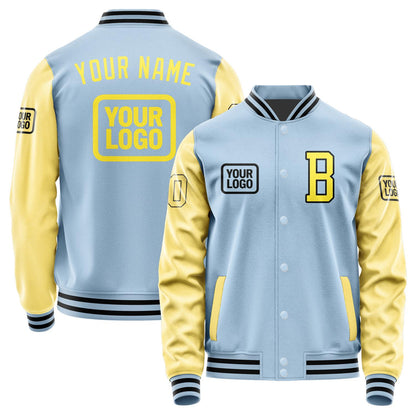 Custom Light Blue Light Yellow Jacket JA080826081717262617