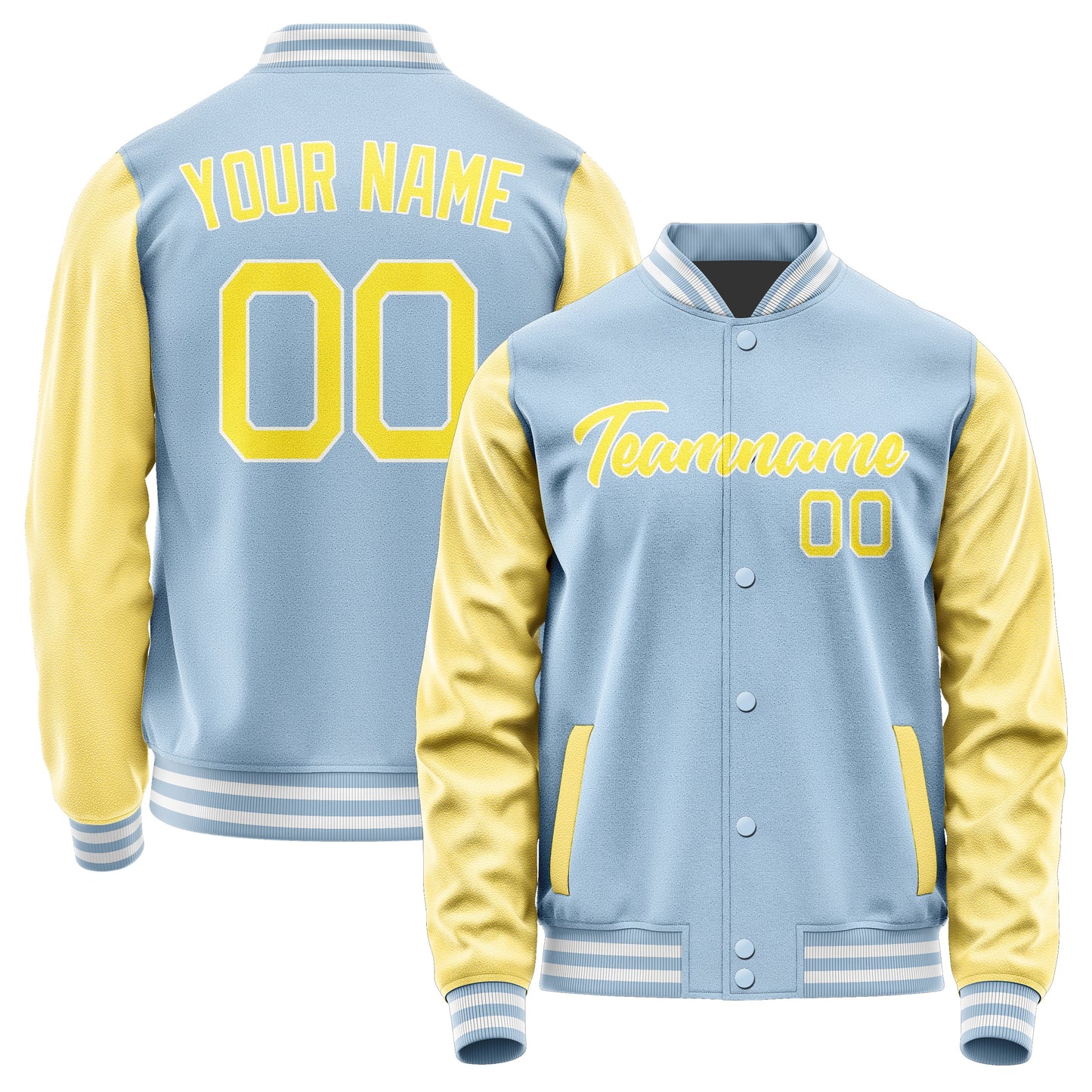 Custom Light Blue Light Yellow Jacket JA0808260818B21826