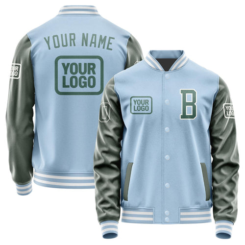 Custom Light Blue Blue Green Jacket JA080827081818272718