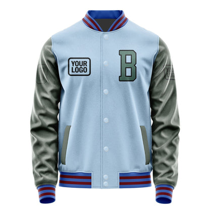 Custom Light Blue Blue Green Jacket JA080827091517272717