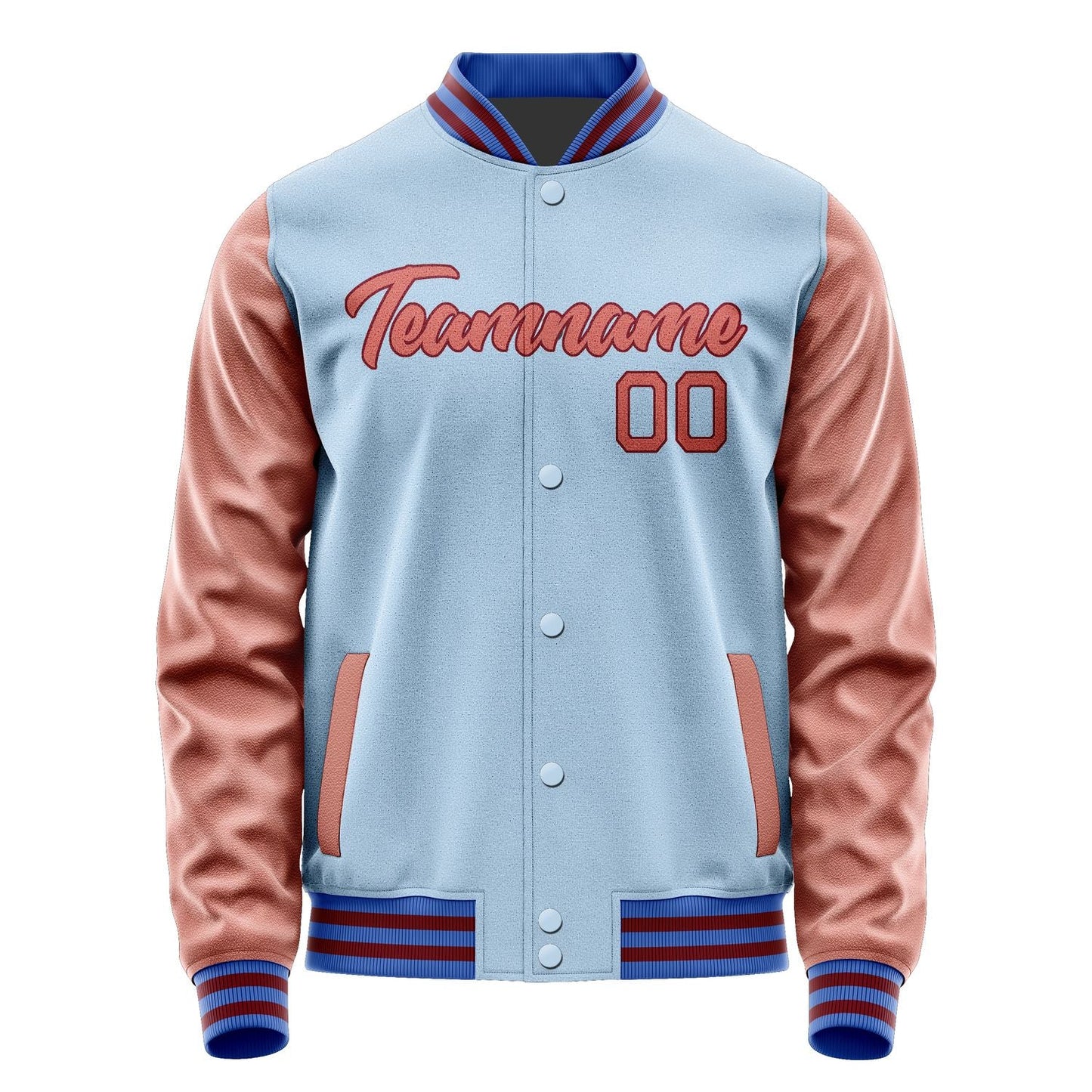 Custom Light Blue Copper Rose Jacket JA0808290818B21829