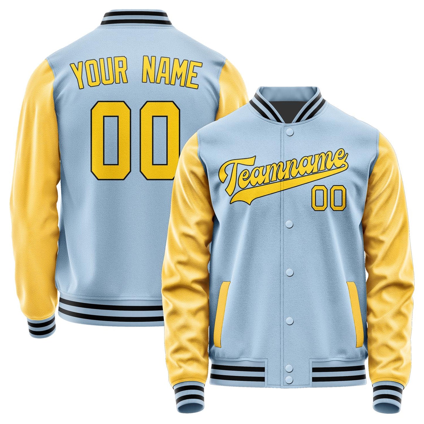 Custom Light Blue Gold Jacket JA0808300817B31730
