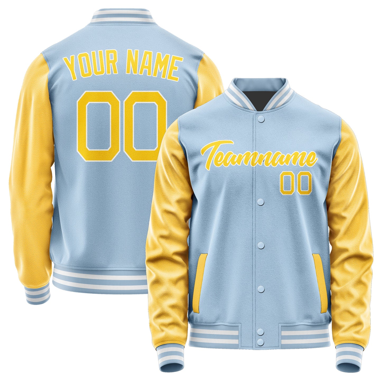Custom Light Blue Gold Jacket JA0808300818B21830