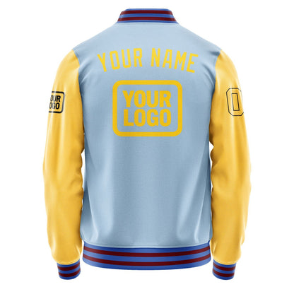 Custom Light Blue Gold Jacket JA080830091517303017