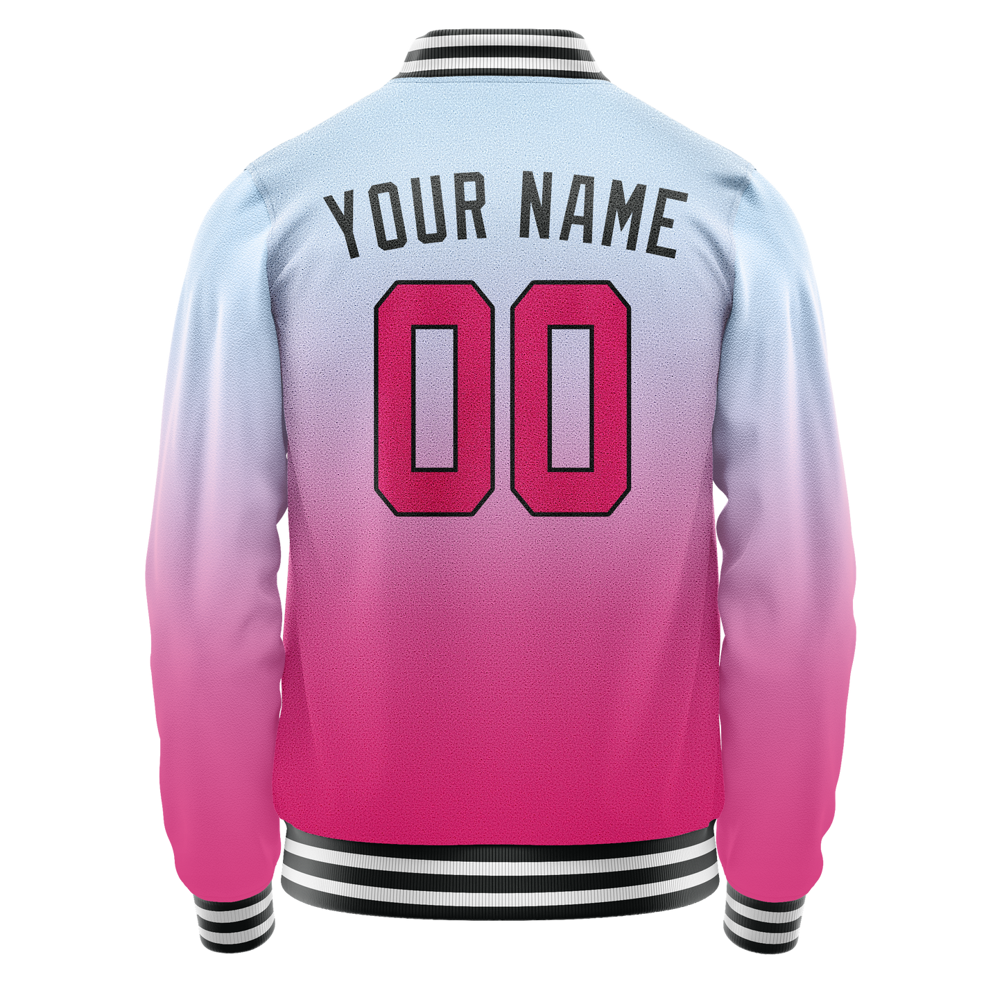 Custom Light-Blue Pink Gradient Varsity Letterman Jacket