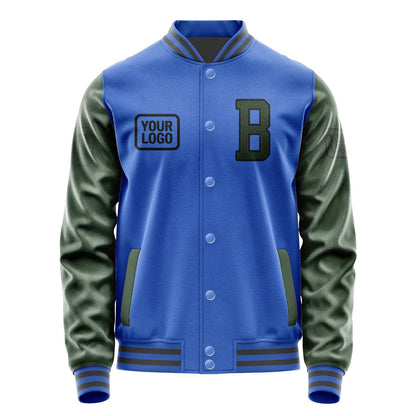 Custom Sky Blue Dark Green Jacket JA090906092017060617