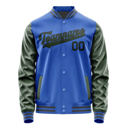 Custom Sky Blue Dark Green Jacket JA0909060920B31706