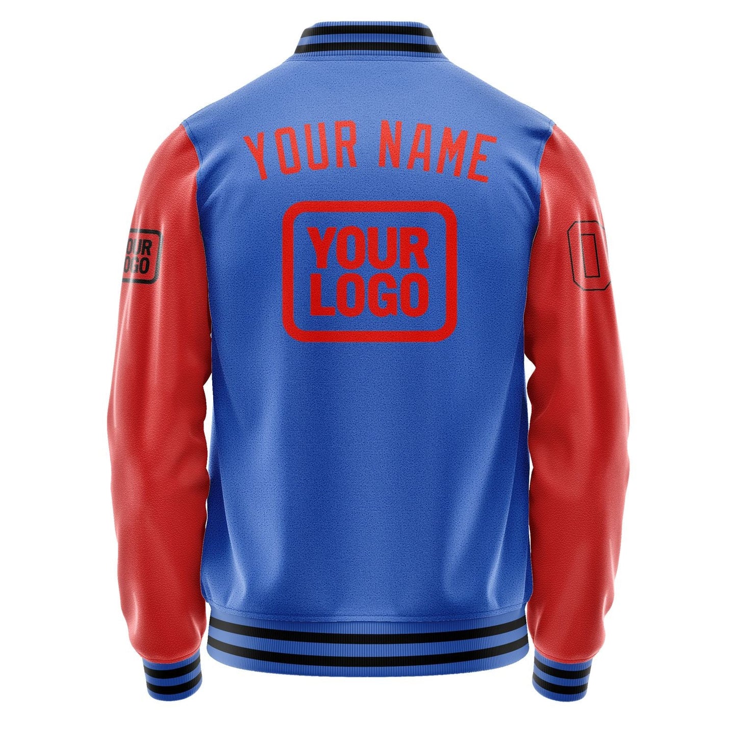 Custom Sky Blue Orange Red Jacket JA090912091717121217