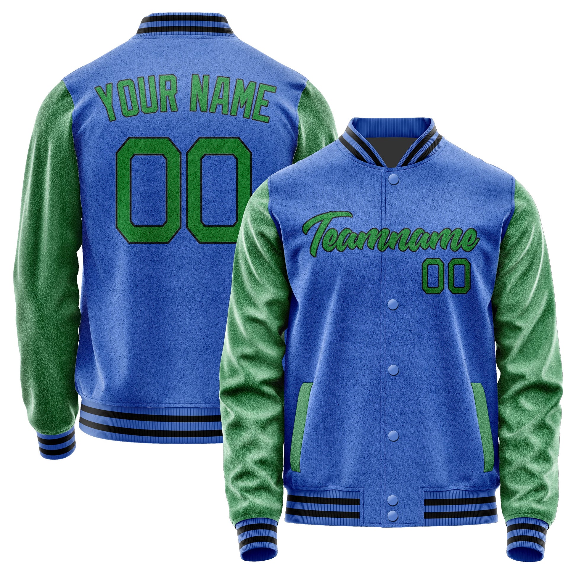 Custom Sky Blue Emerald Green Jacket JA0909240917B21724