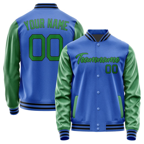 Custom Sky Blue Emerald Green Jacket JA0909240917B21724