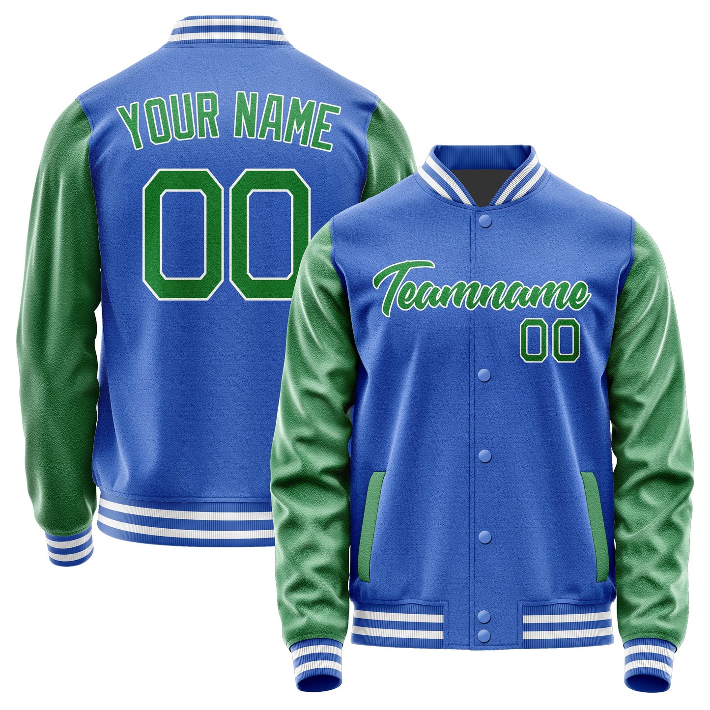 Custom Sky Blue Emerald Green Jacket JA0909240918B21824