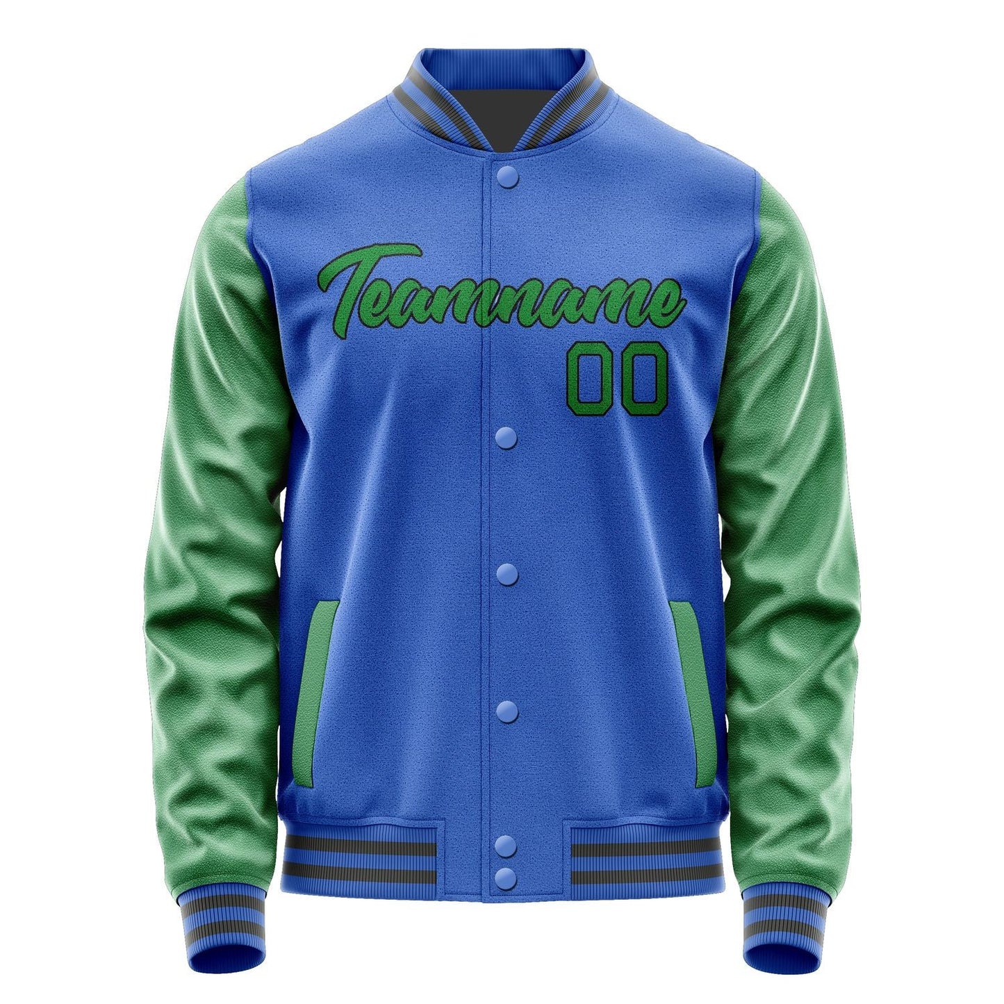 Custom Sky Blue Emerald Green Jacket JA0909240918B21824