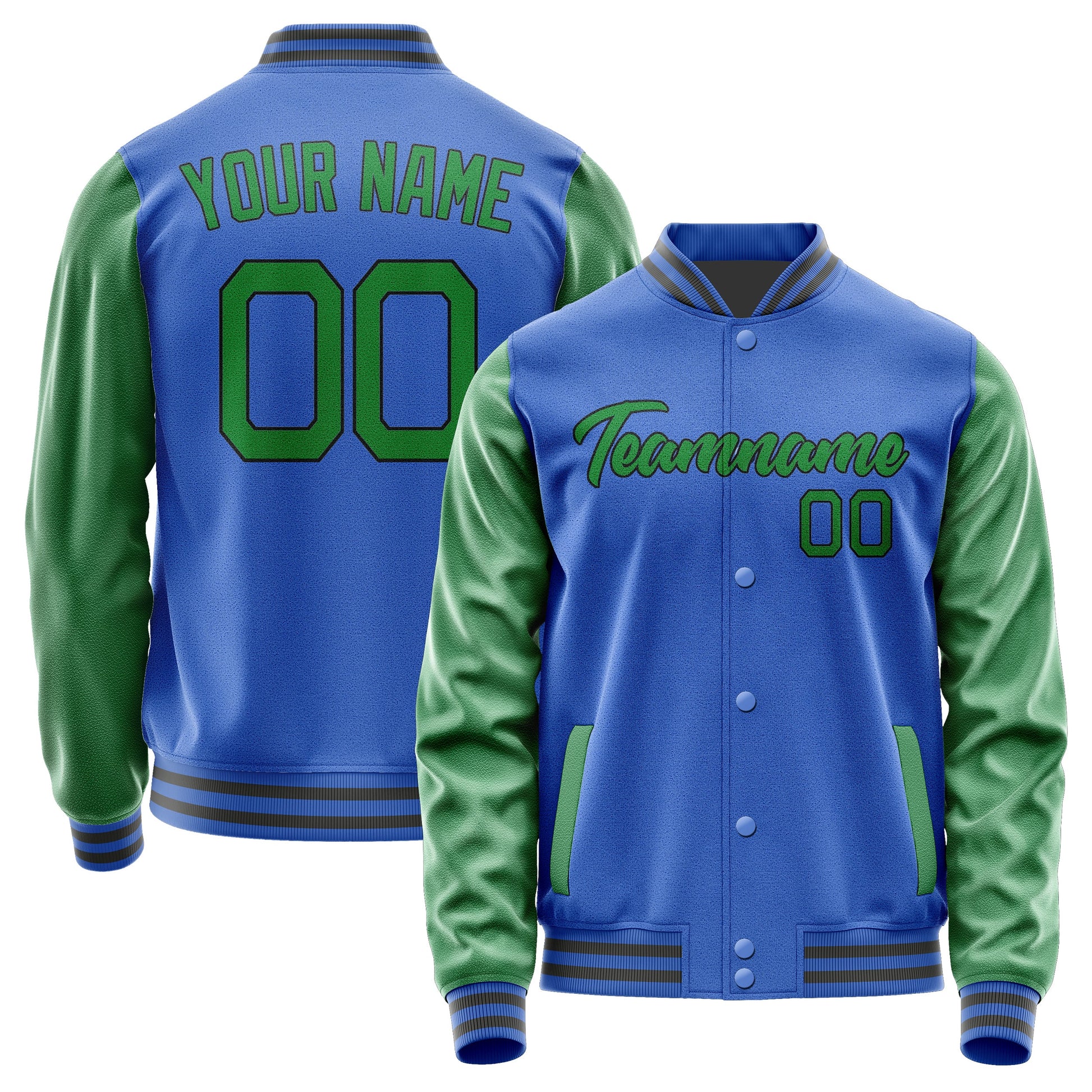Custom Sky Blue Emerald Green Jacket JA0909240920B21724