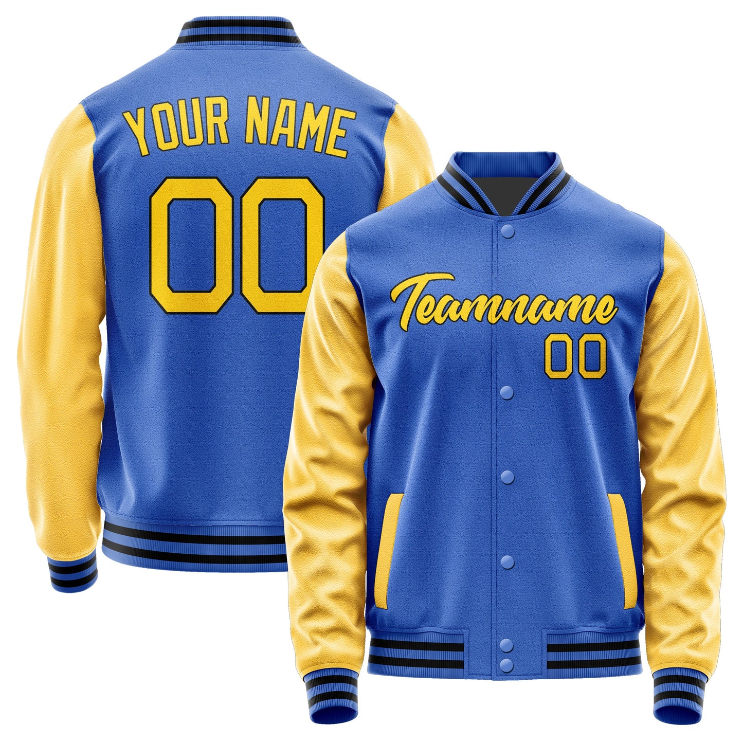 Custom Sky Blue Gold Jacket JA0909300917B21730