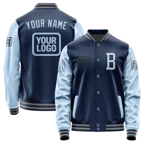 Custom Blue Light Blue Jacket JA101008100417080817