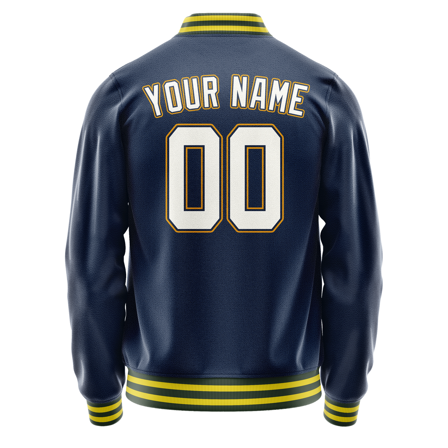 Custom Royal White Solid Color Varsity Letterman Jacket