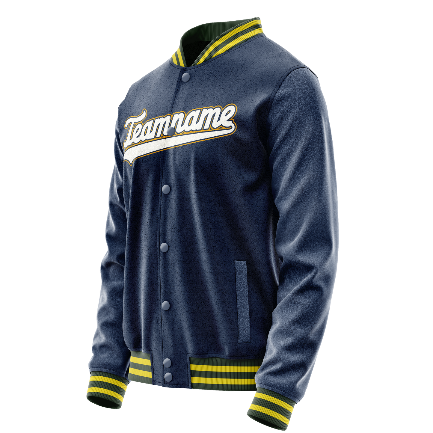 Custom Royal White Solid Color Varsity Letterman Jacket