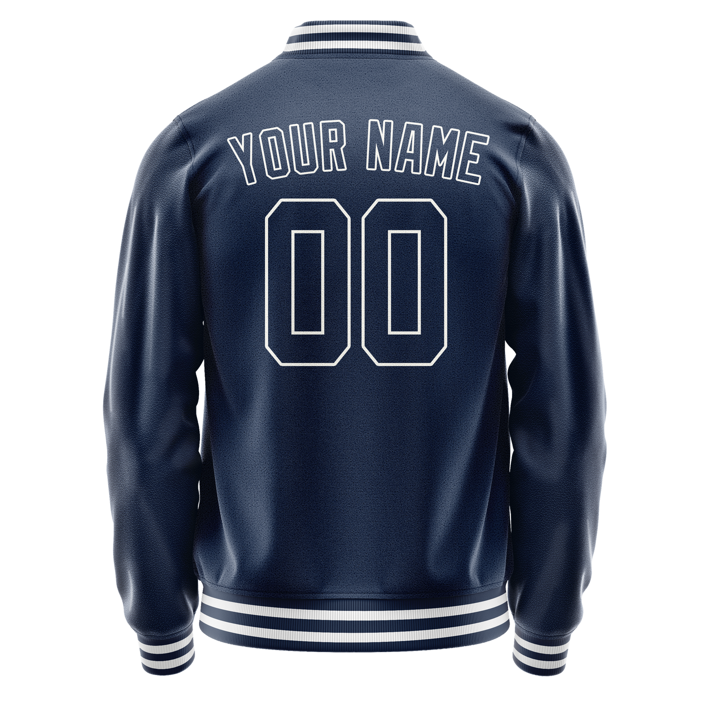 Custom Royal White Solid Color Varsity Letterman Jacket
