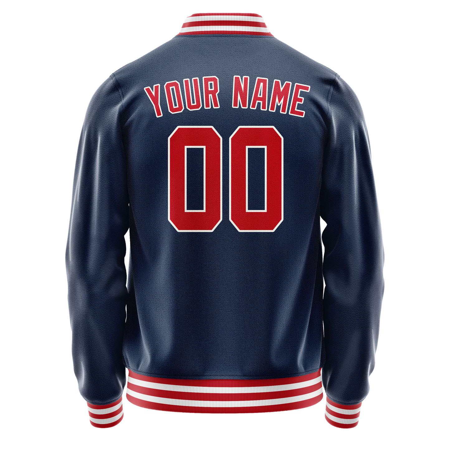 Custom Royal Crimson Solid Color Varsity Letterman Jacket