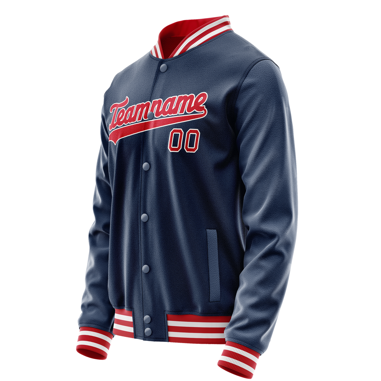 Custom Royal Crimson Solid Color Varsity Letterman Jacket