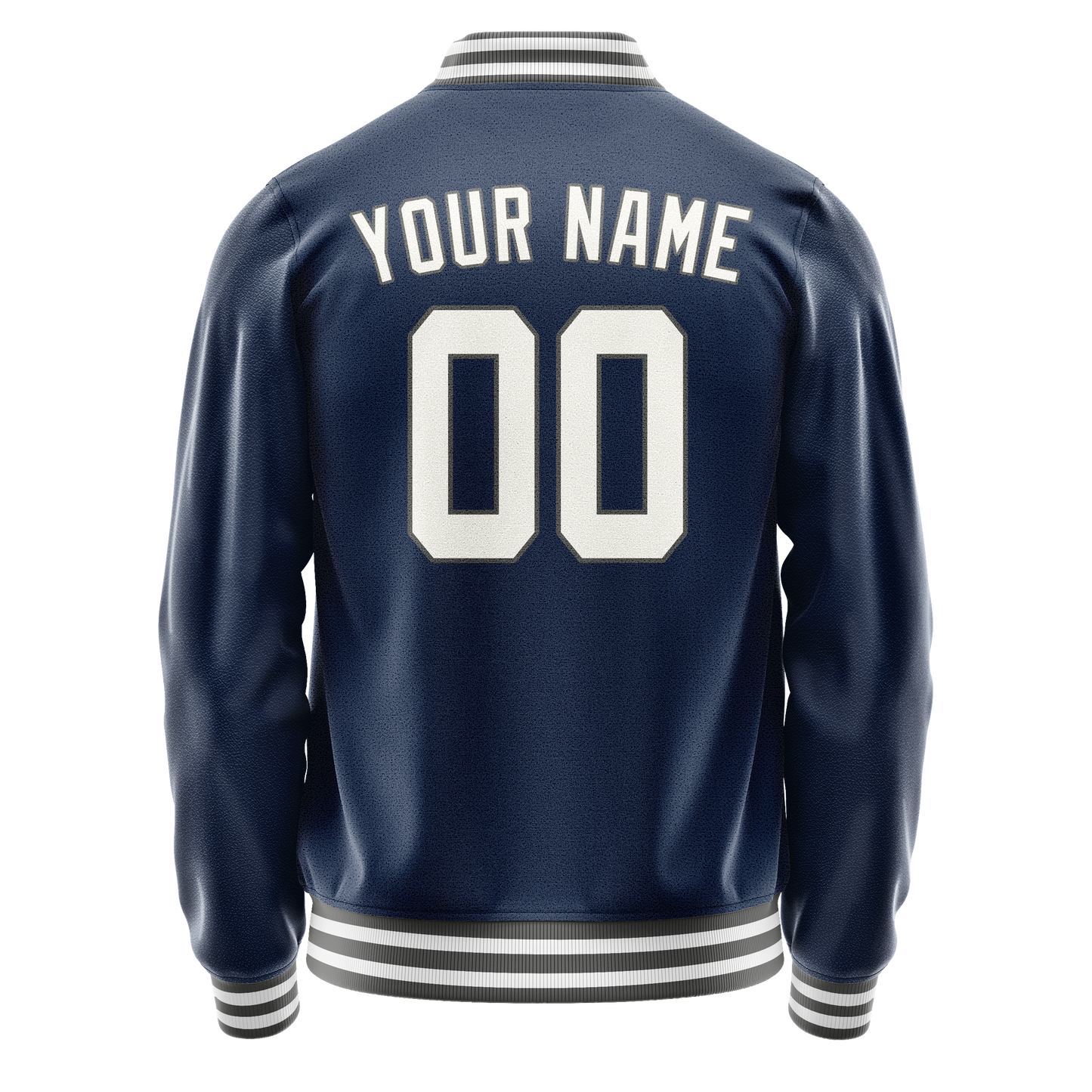 Custom Royal White Solid Color Varsity Letterman Jacket