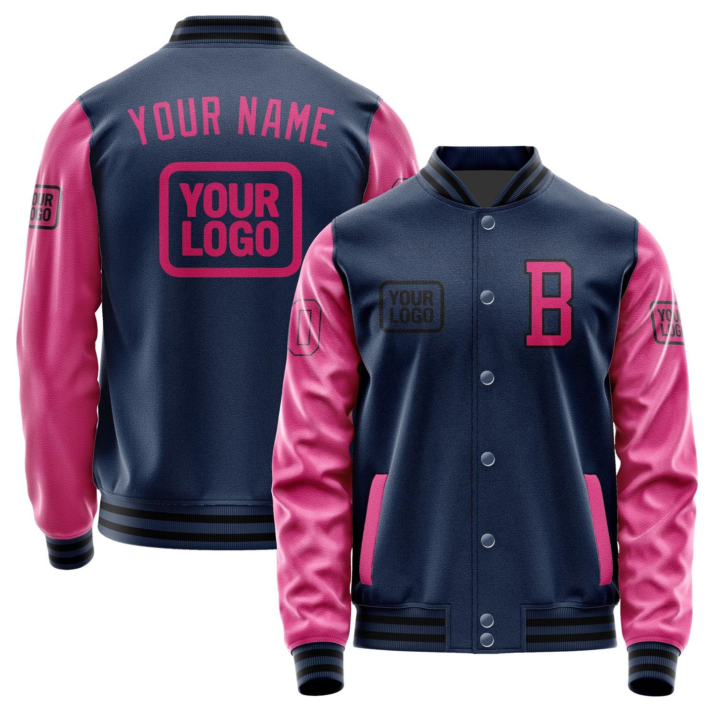 Custom Blue Pink Jacket JA101013101717131317