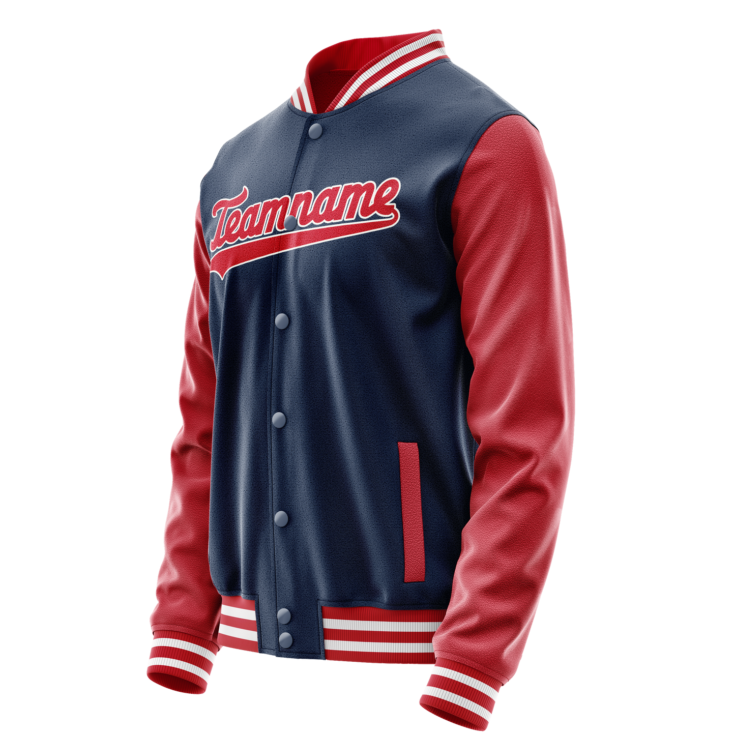 Custom Royal Texas-Orange Solid Color Varsity Letterman Jacket