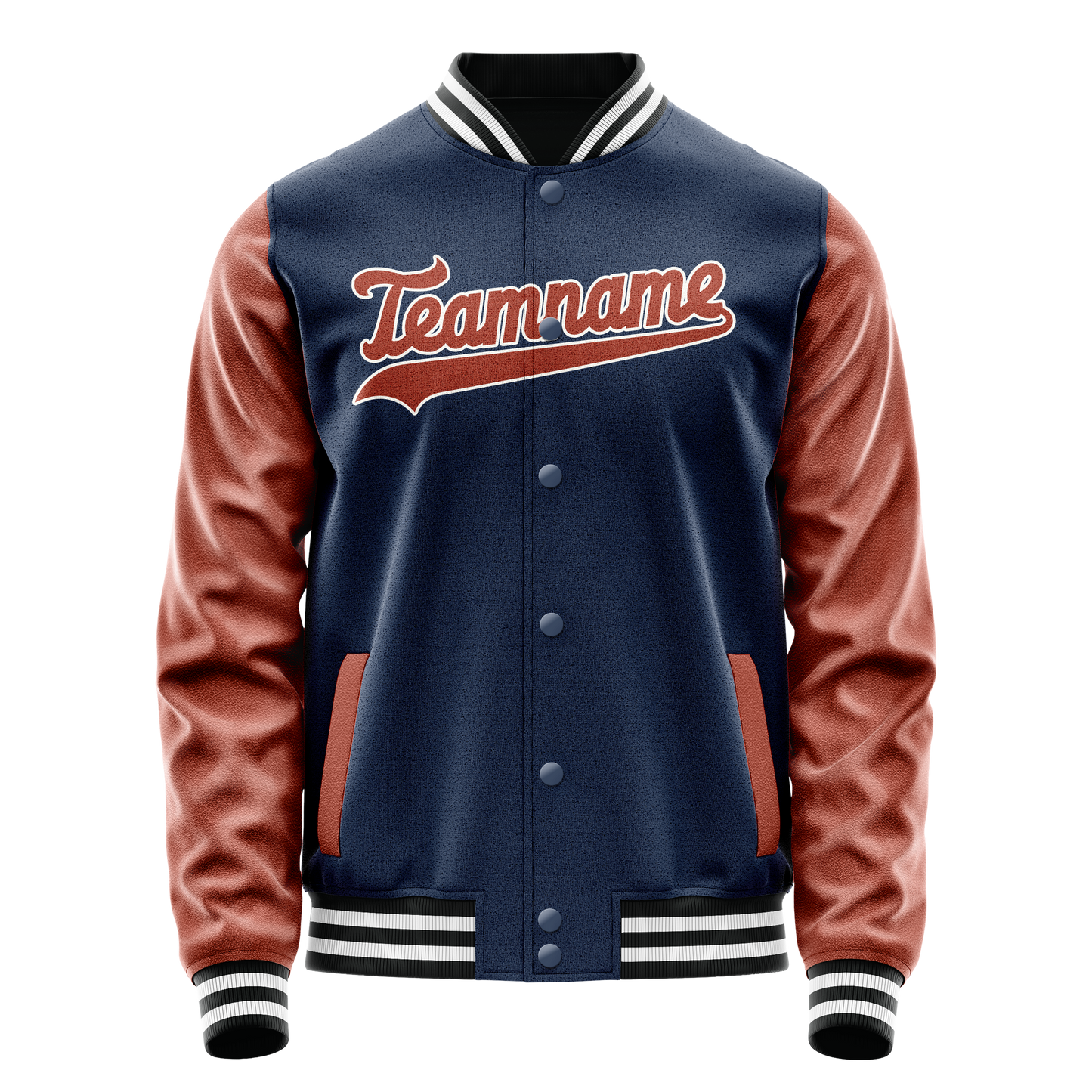 Custom Royal Brown Solid Color Varsity Letterman Jacket