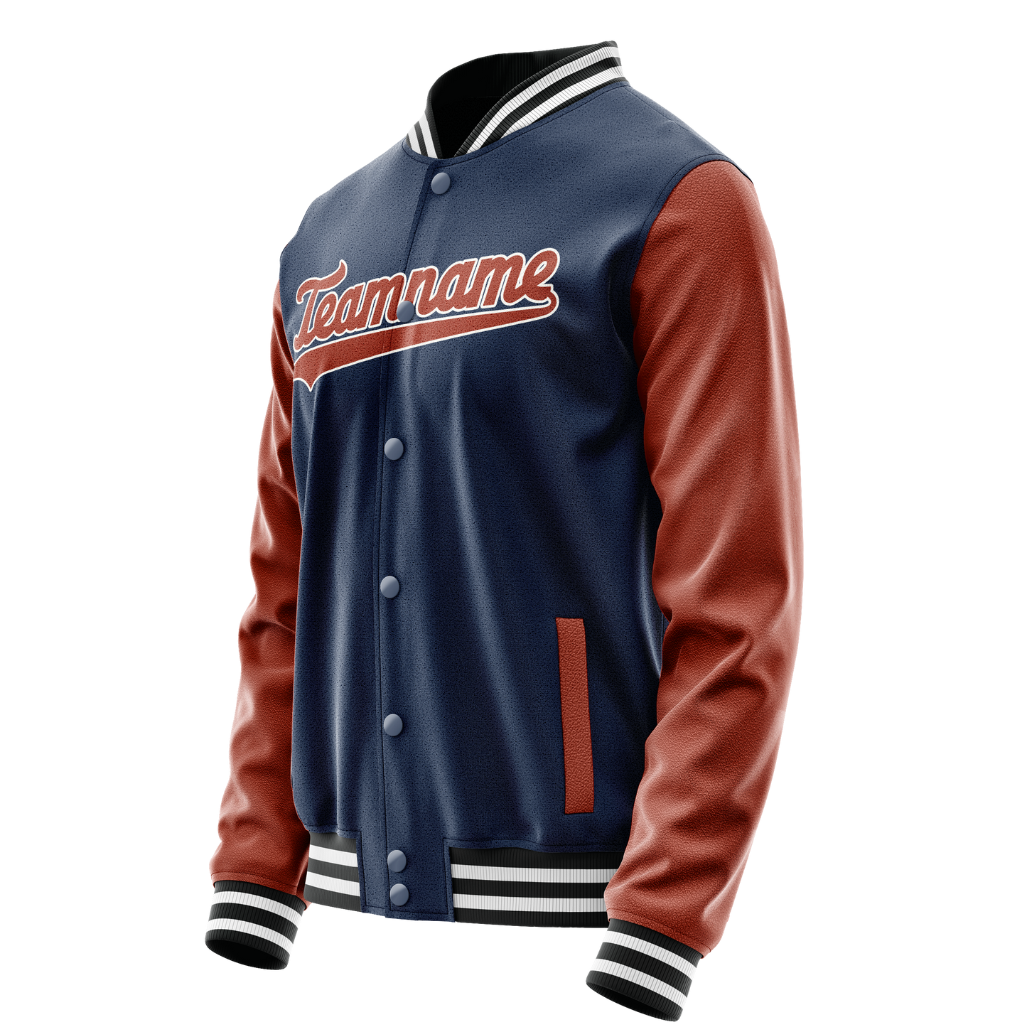 Custom Royal Brown Solid Color Varsity Letterman Jacket