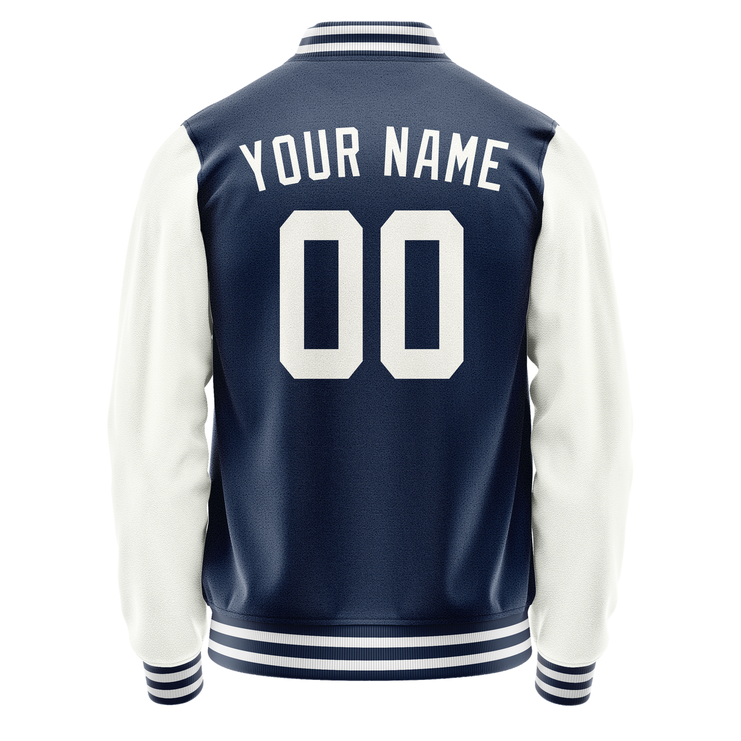 Custom Royal White Solid Color Varsity Letterman Jacket