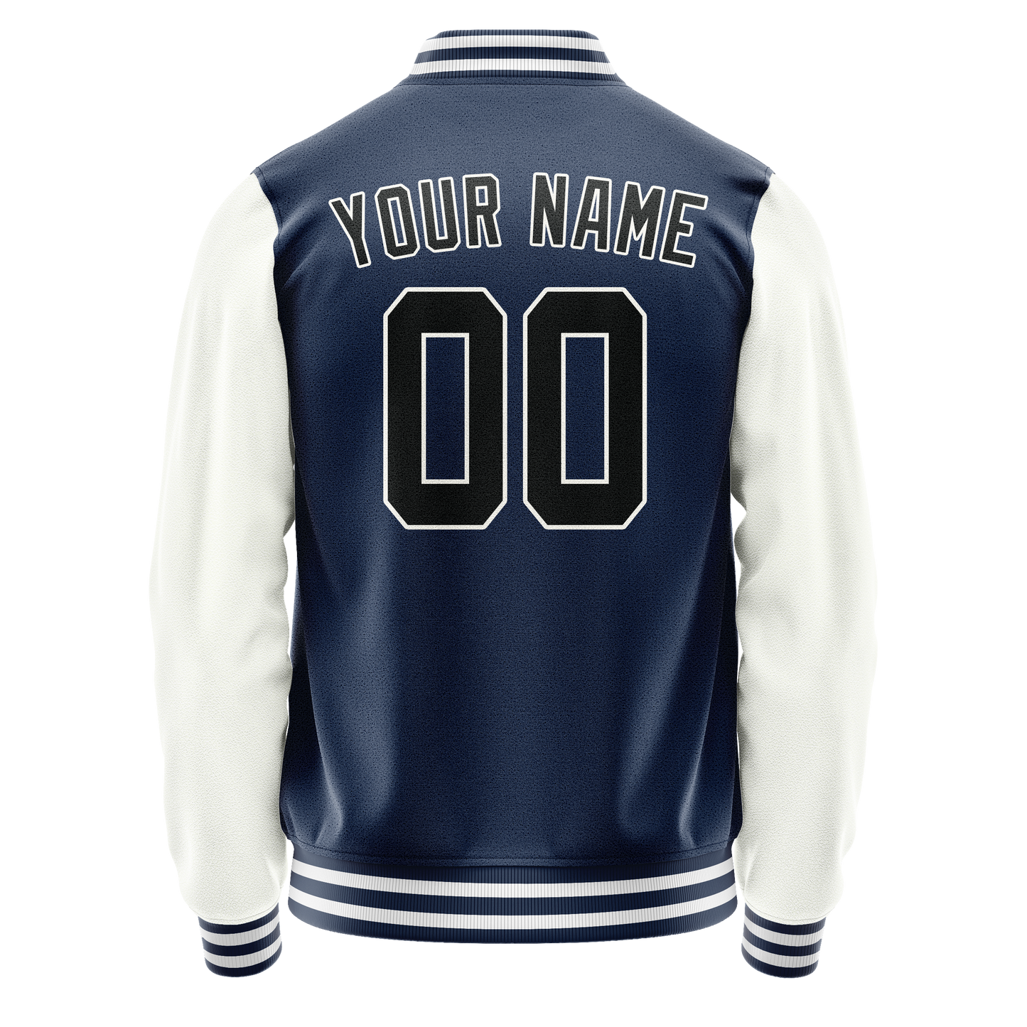 Custom Royal White Solid Color Varsity Letterman Jacket