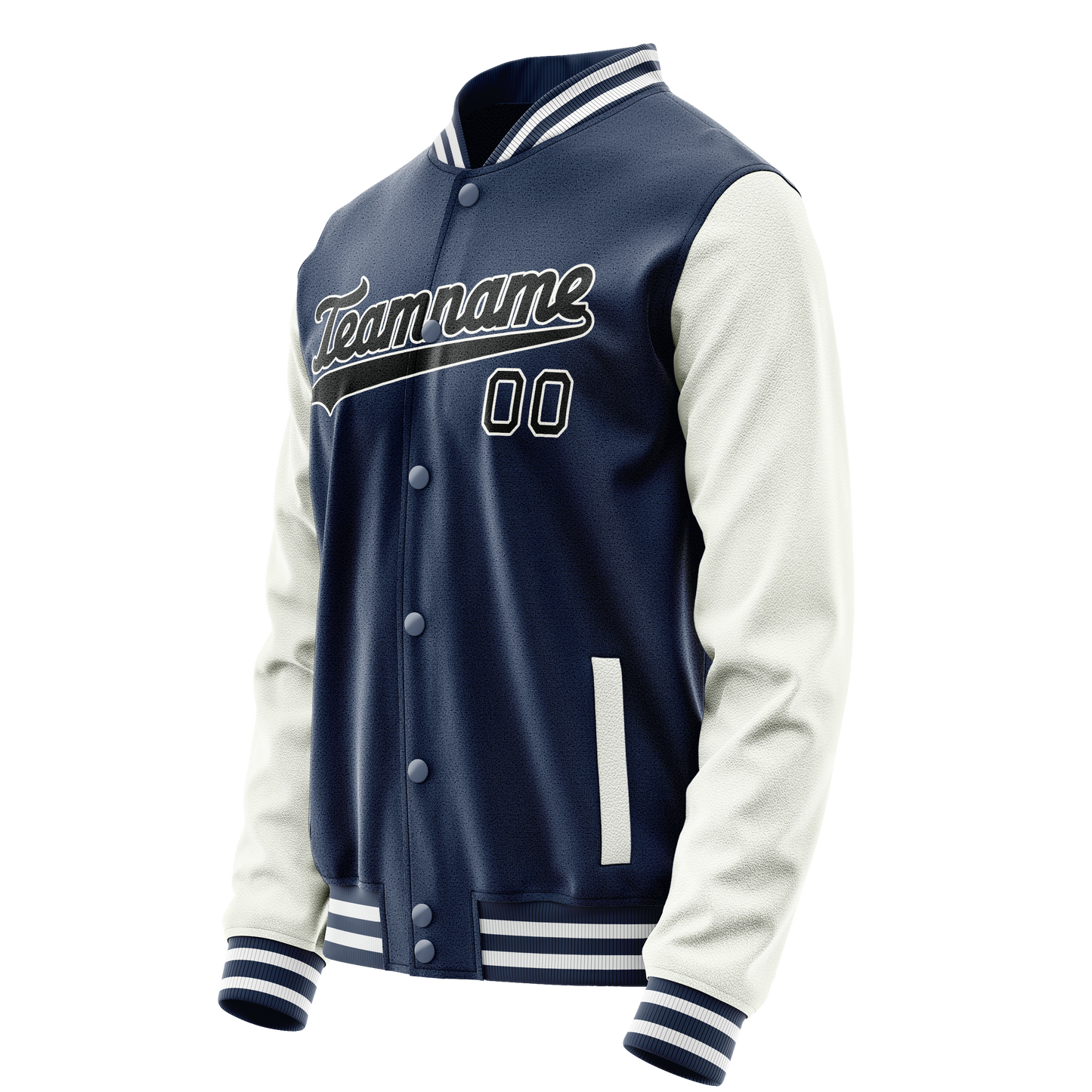 Custom Royal White Solid Color Varsity Letterman Jacket