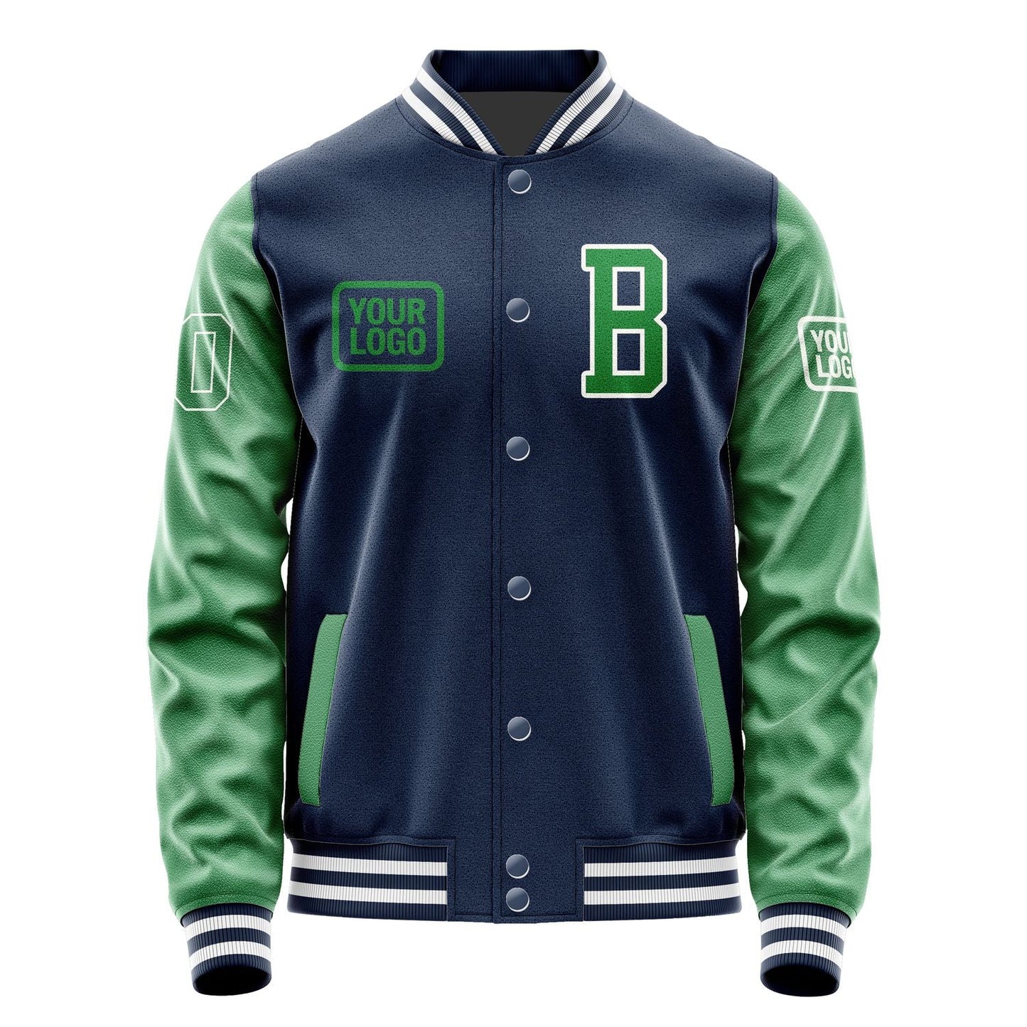 Custom Blue Emerald Green Jacket JA101024101818242418