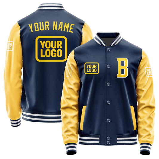 Custom Blue Gold Jacket JA101030101818303018