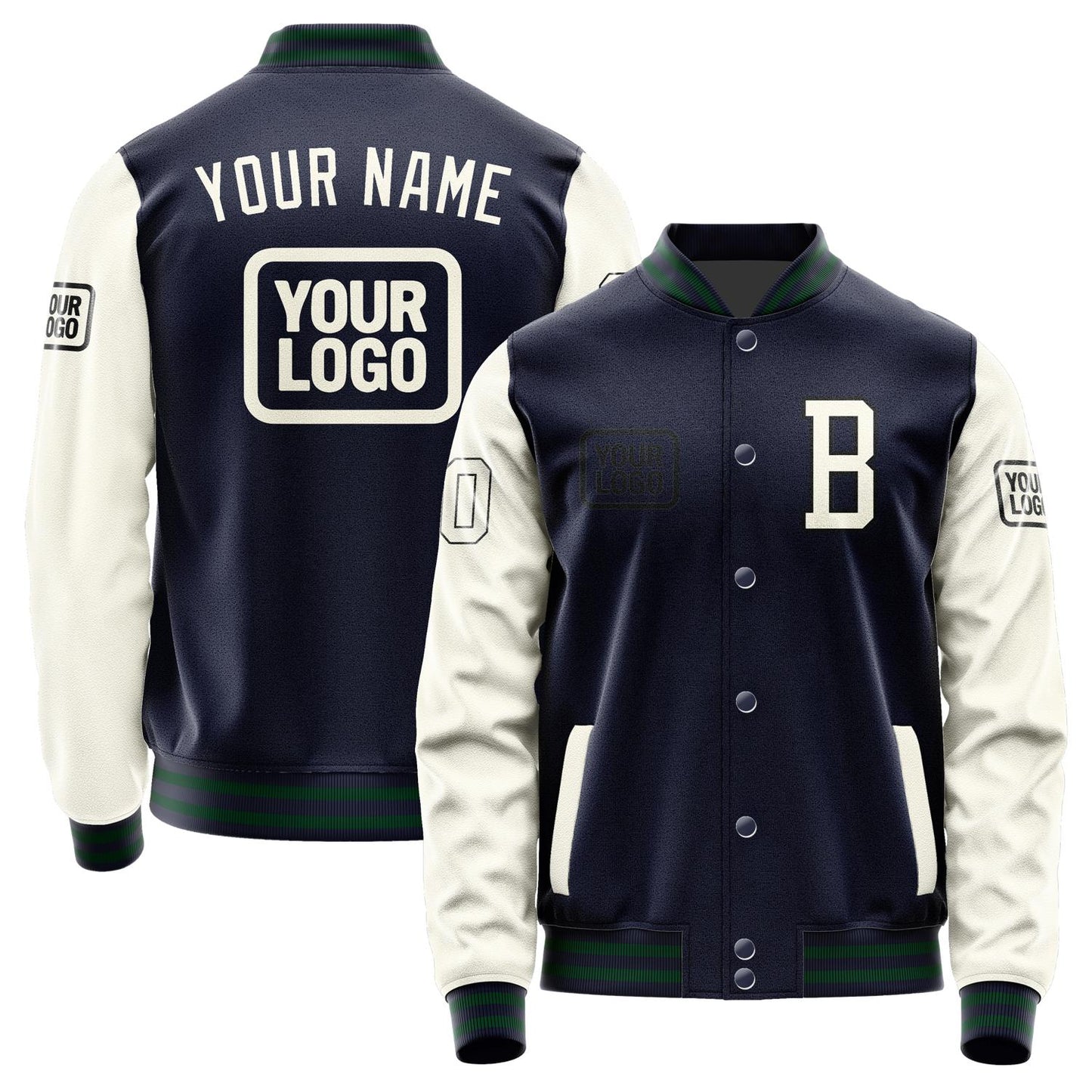 Custom Navy Cream Jacket JA111103110517030317