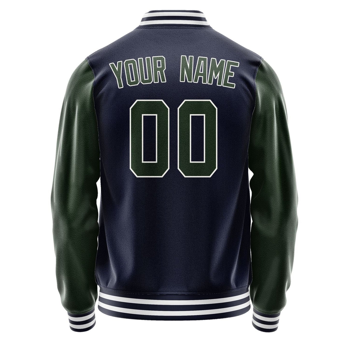 Custom Navy Dark Green Jacket JA1111061118B31806